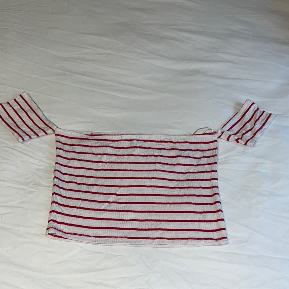 Striped Off-Shoulder Top - Picture 3 of 3